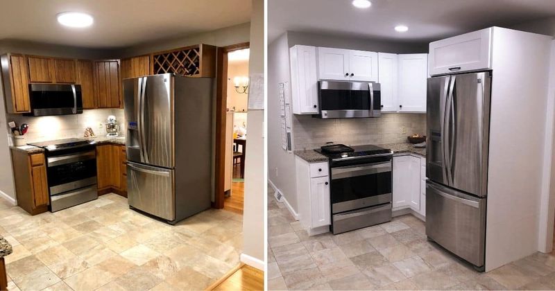 12 Inexpensive Ways To Makeover Your Kitchen, According To Designers - Decor Hint Paint Those Cabinets