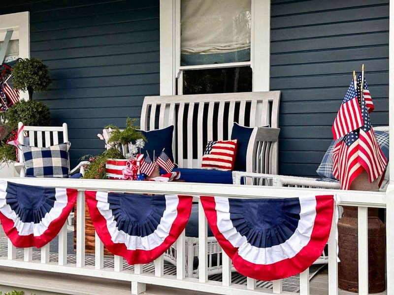 15 Creative Decor Ideas To Transform Your Home For The Fourth Of July - Decor Hint American Flag Bunting