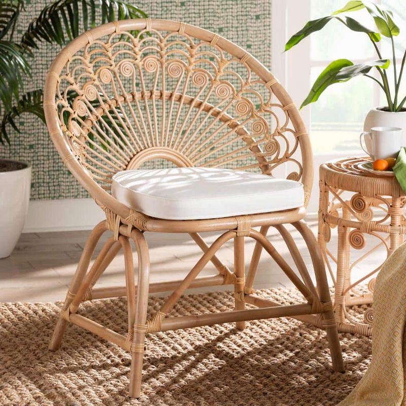 24 Inspiring Ways To Blend Rustic Boho And Farmhouse Styles In Your Living Room - Decor Hint Rattan accent chairs