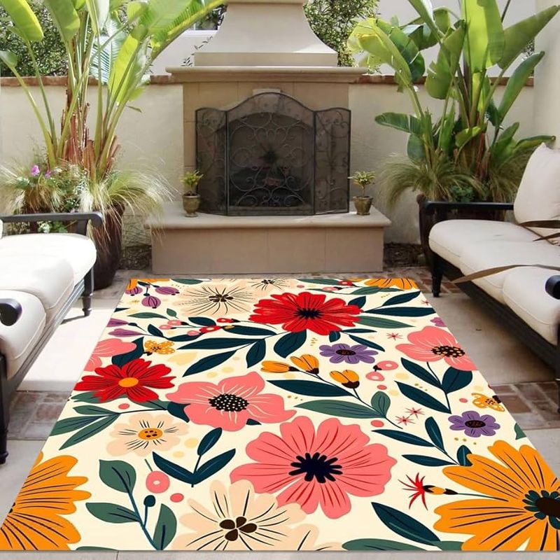 Create A Lush Escape 23 Gorgeous Designs For Small Backyards - Decor Hint Outdoor Rug for Color