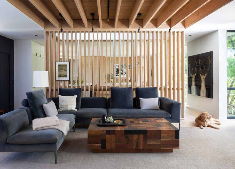 9 Surprising Reasons A Bench Makes Your Living Room More Versatile - Decor Hint Defines Open Floor Plans