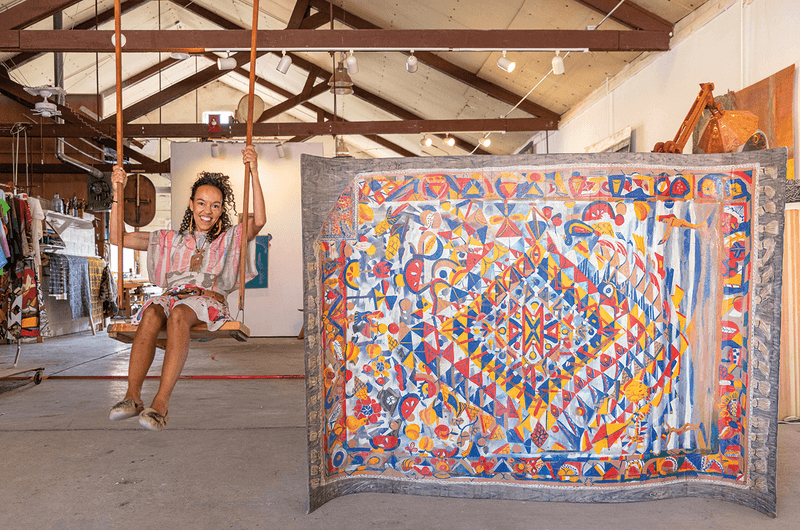 Bold Rug Ideas Drawn From California's Eclectic Interiors - Decor Hint Locally-Made Textile Art Rugs