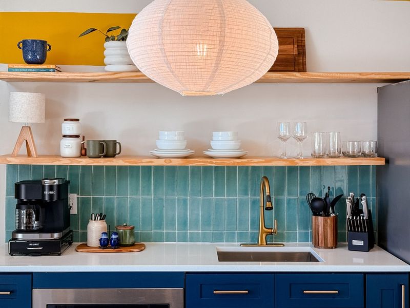 17 Blue Kitchen Cabinets That Display Elegance And Good Taste - Decor Hint Cerulean Blue Mediterranean Flair