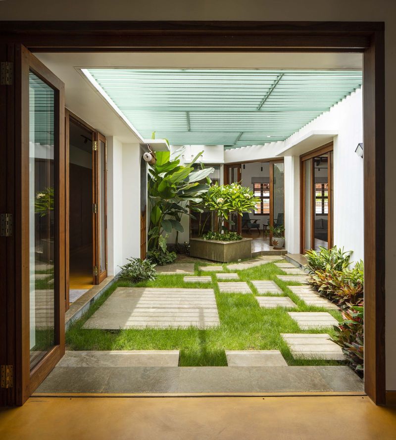 Courtyard-Centered Floor Plan