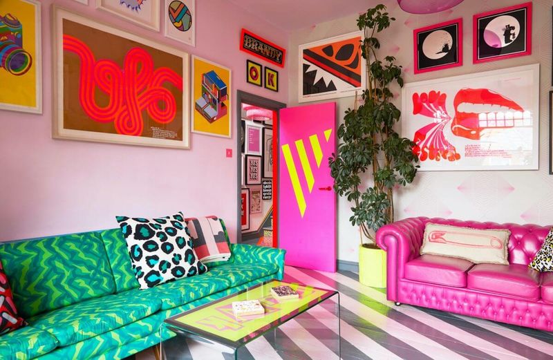 Avoid The Drab! 8 Couch Colors That Clash With Maine Style (And Better Ones To Try) - Decor Hint Neon Colors: The Flashy Tourist Trap