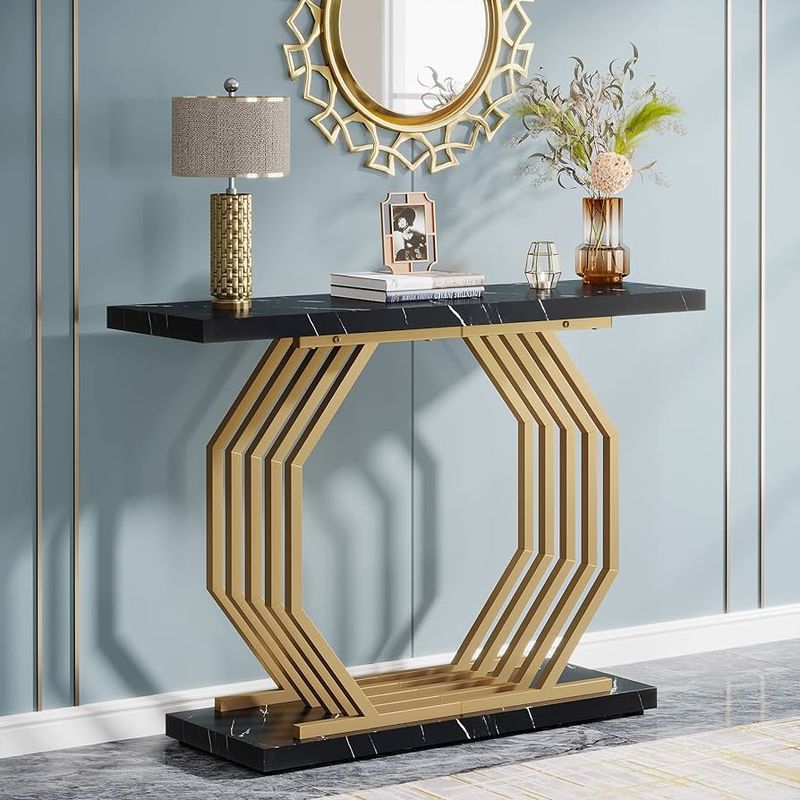 19 Essential Furniture Pieces For A Timeless Art Deco-Inspired Space - Decor Hint Geometric Console Table