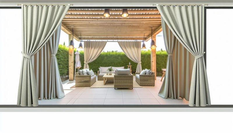 18 DIY Outdoor Decor Ideas That Look Way More Expensive Than They Are - Decor Hint Outdoor Curtains Made from Drop Cloths