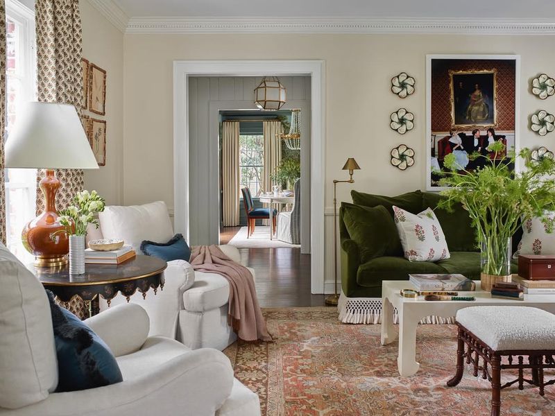 10 Old-Fashioned Couch Colors That Are Aging Your Living Room, And 10 To Pick Instead - Decor Hint Hunter Green: A 90s Flashback