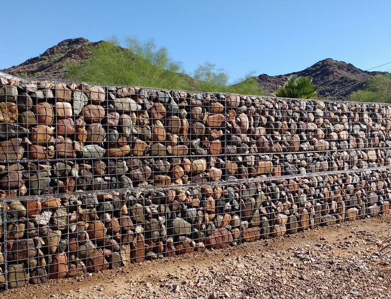 21 Sustainable Front Yard Landscaping Ideas With Rocks And Mulch - Decor Hint Gabion Rock Features