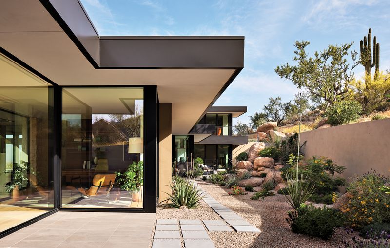 10 Desert-Friendly Exterior Design Ideas From Arizona Homes - Decor Hint Cool-Toned Building Materials