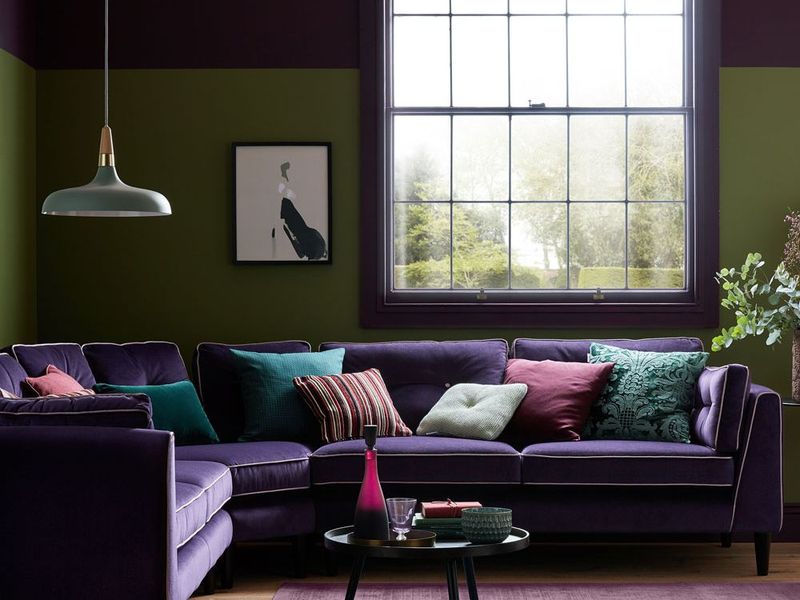 9 Outdated Couch Colors Dragging Down Idaho Living Rooms, And 10 Fresh Picks To Brighten Yours - Decor Hint Dark Purple: The Royal Mistake