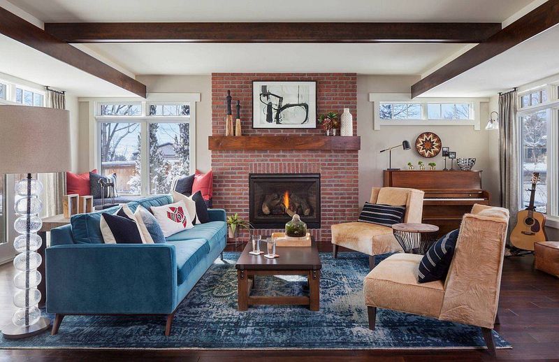 Statement Brick Fireplaces