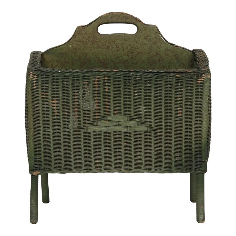 Rattan Magazine Racks Gathering Dust