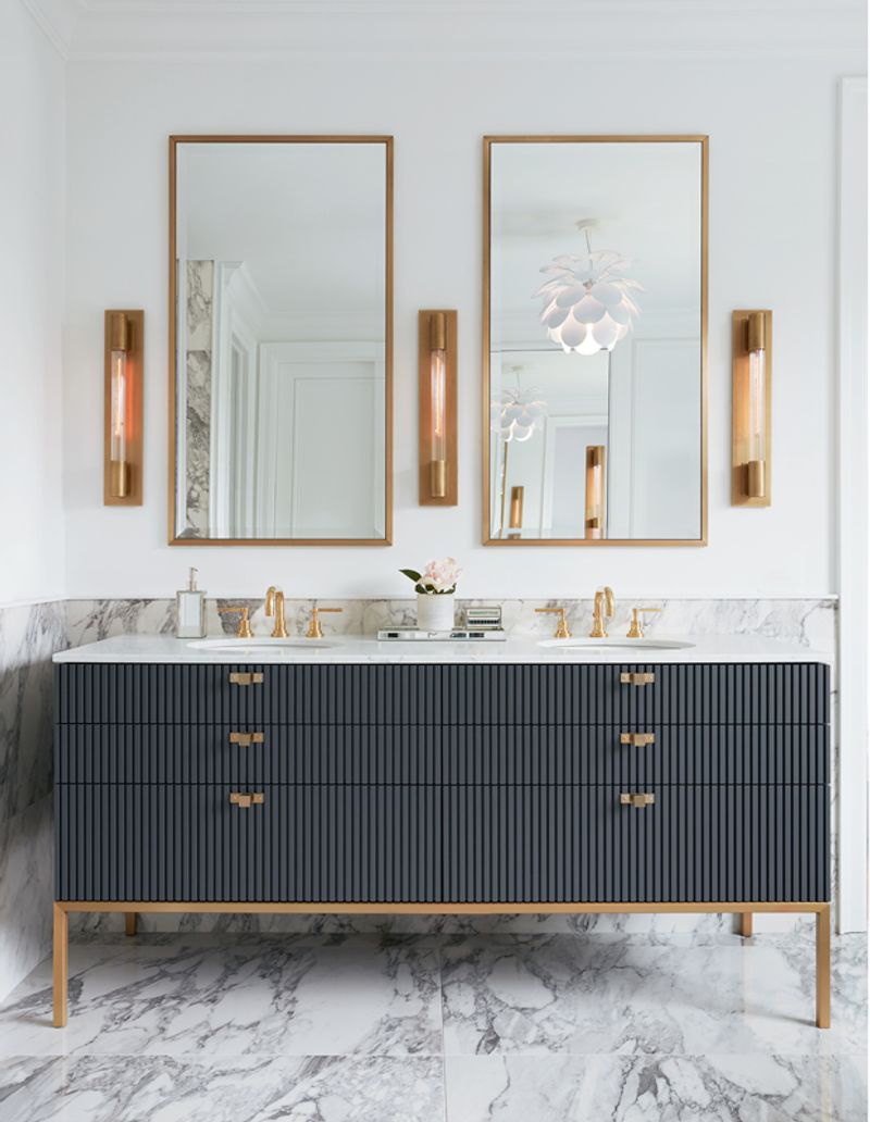 Fluted Vanity Cabinet Fronts