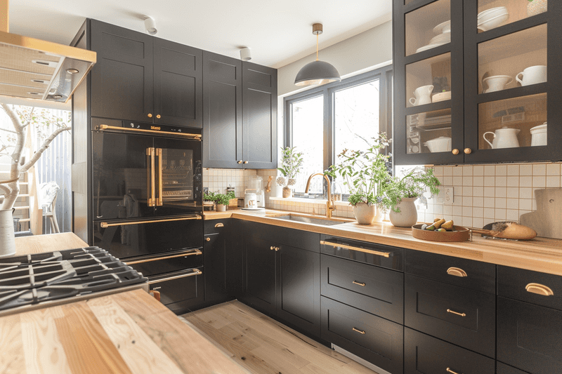 In Stockton Homes 12 Kitchen Looks Are Losing Favor 10 Stylish Ones Remain - Decor Hint Matte Black or Brushed Brass Hardware Making Statements