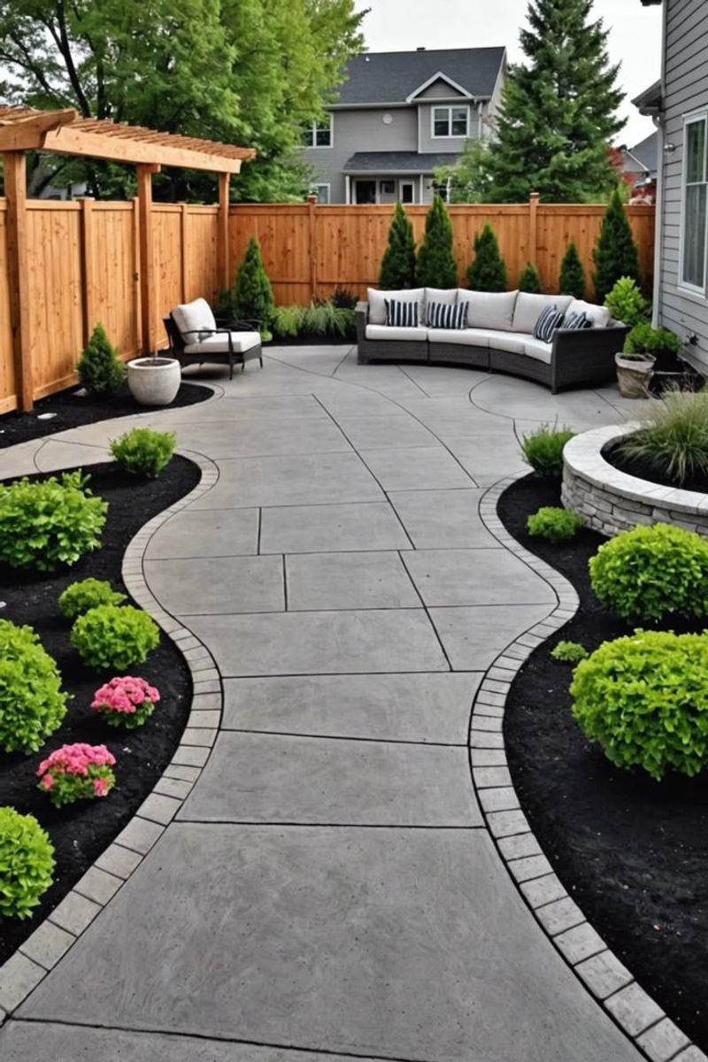 21 Innovative Walkway Designs That Will Spice Up Your Backyard - Decor Hint Curved Concrete Slabs