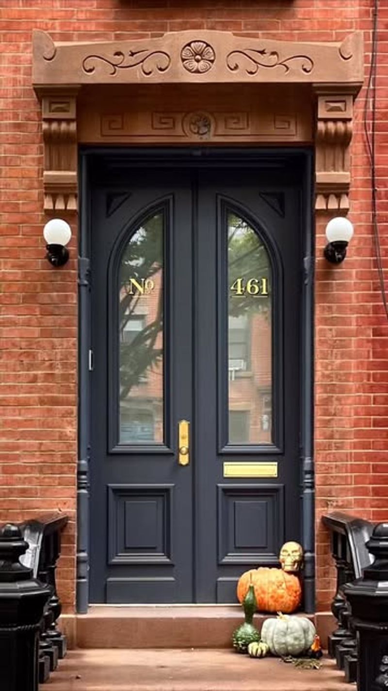 Black-Painted Front Doors