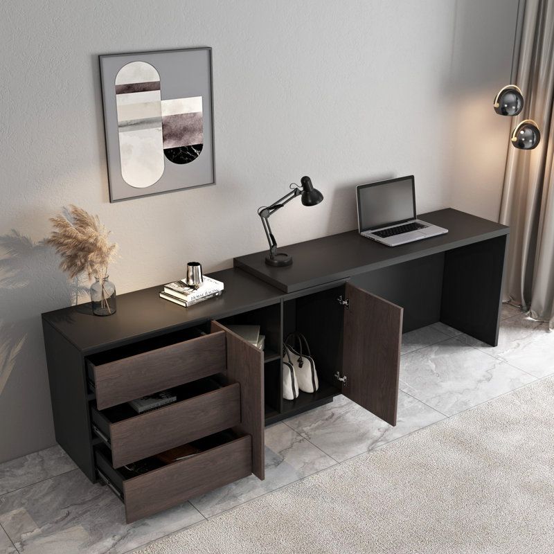 12 Home Designs Focus On Gamers With Clever Mix Of Comfort And Style To Level Up Space (Floor Plans Included) - Decor Hint Modular Desk & Storage Combo