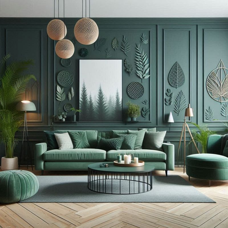 11 Interiors That Make A Case For The Blue & Green Color Combo - Decor Hint Forest Green Accent Wall