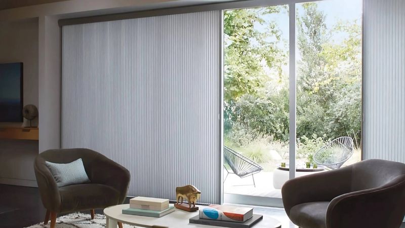 Ditch Curtains For A Smarter Sliding Glass Door Window Treatment - Decor Hint Cellular Shades That Slide Sideways