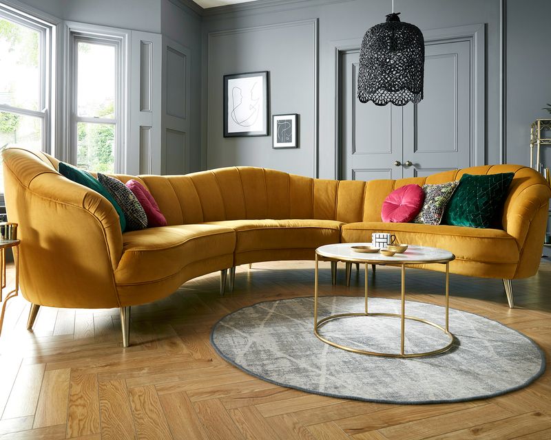 8 Couch Colors Making Arizona Living Rooms Look Stuck In The Past, And 9 Fresh Picks Designers Love - Decor Hint Ochre Yellow: The Sunshine Statement