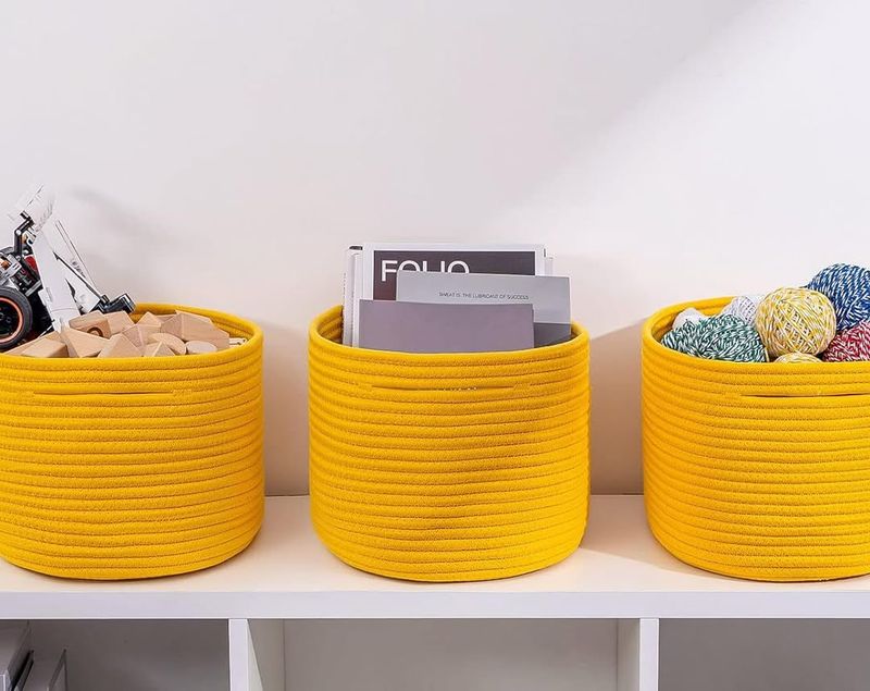 Use Decorative Baskets for Quick Clutter Control