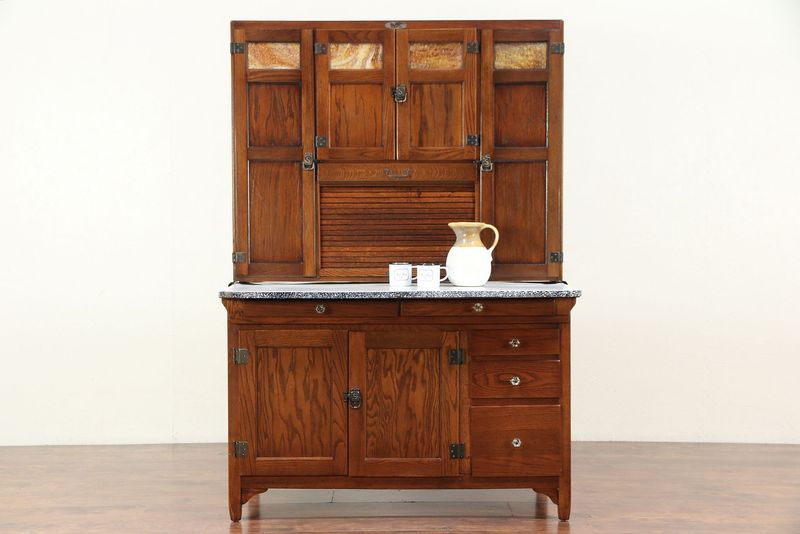 Solid Oak Hoosier Cabinets