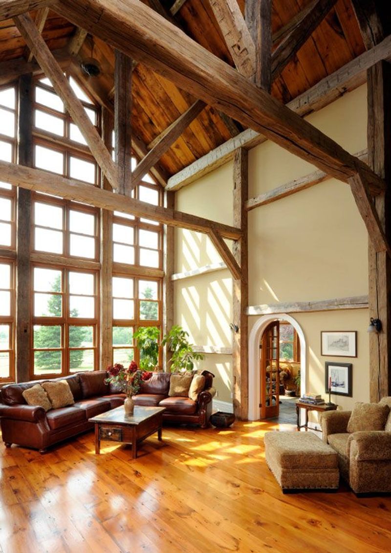15 Farmhouse Trends Ohioans Will See Again In 2025 Plus 5 Already Taking Over - Decor Hint Distressed Wood Beams
