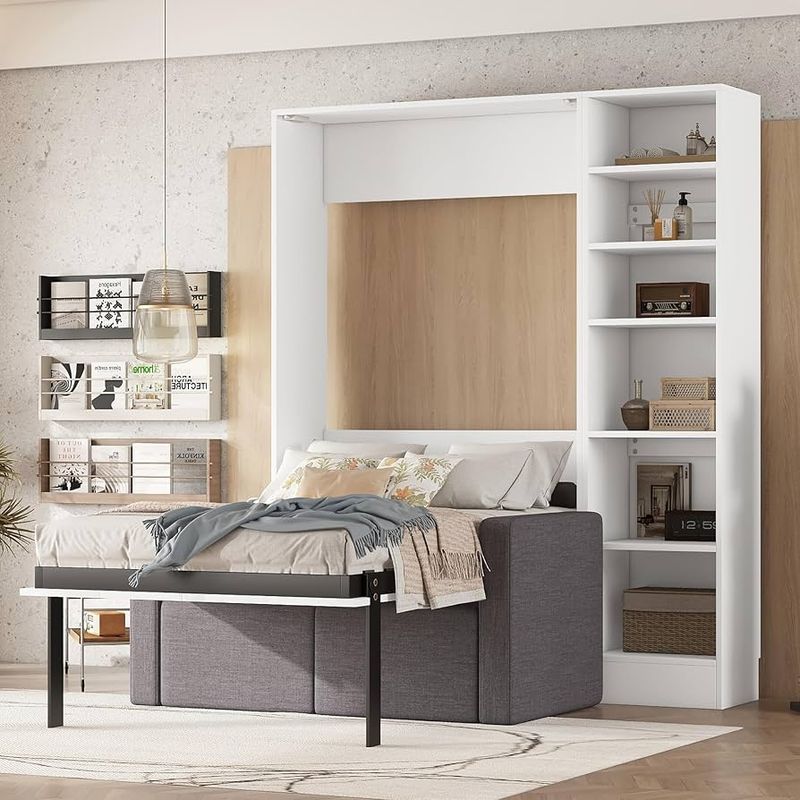 16 Tiny Room Layouts That Just Work - Decor Hint Murphy Bed for Instant Open Floor Space