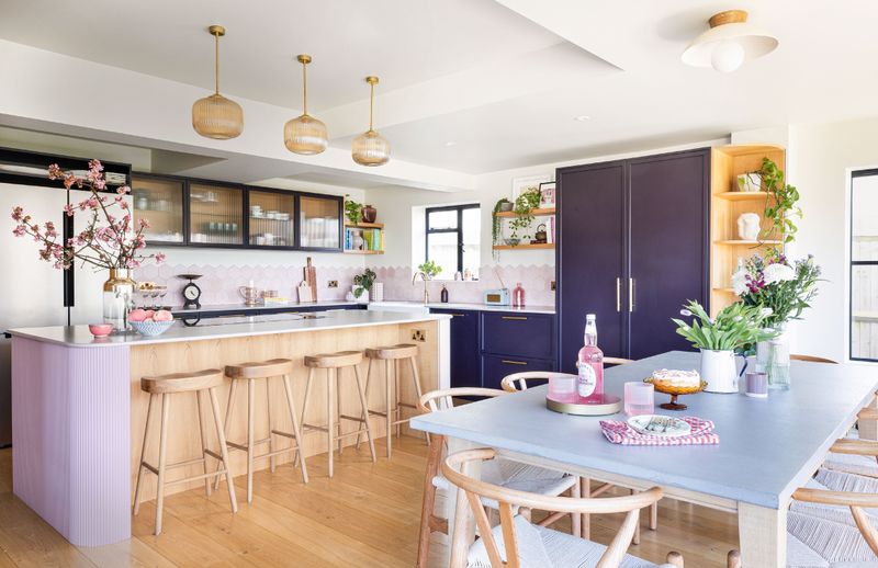 7 Kitchen Colors That Are Officially Out In Rockford Homes + 4 That Were Never Truly In Style - Decor Hint Bright Purple