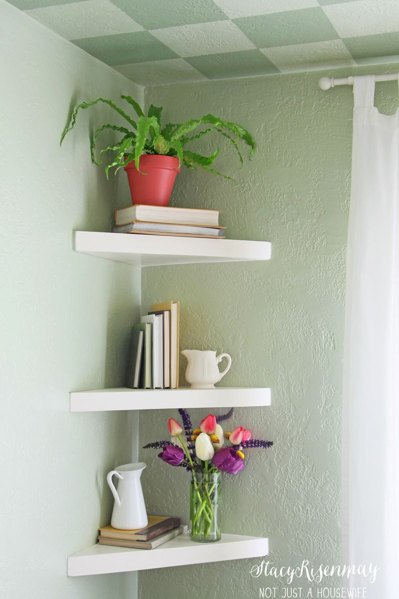 25 Corner Solutions That Turn Dead Space Into Your Favorite Spot - Decor Hint Floating Corner Shelves