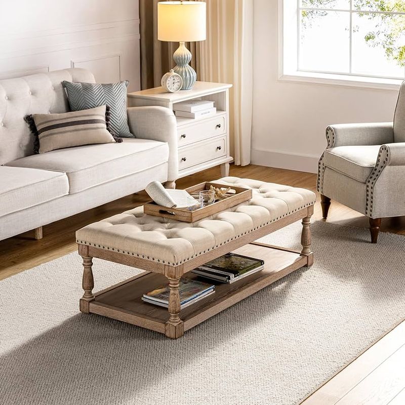 9 Surprising Reasons A Bench Makes Your Living Room More Versatile - Decor Hint Doubles as a Coffee Table