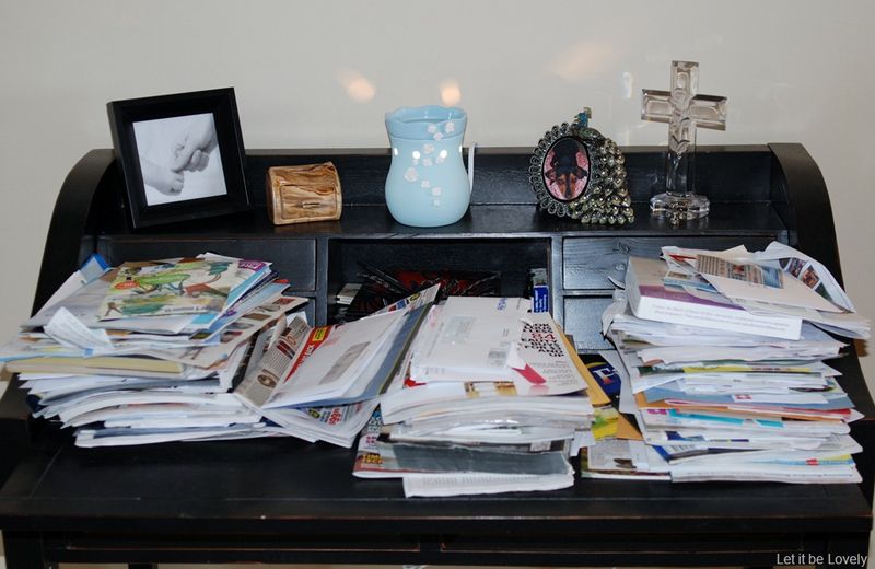 Unorganized Mail And Paper Piles