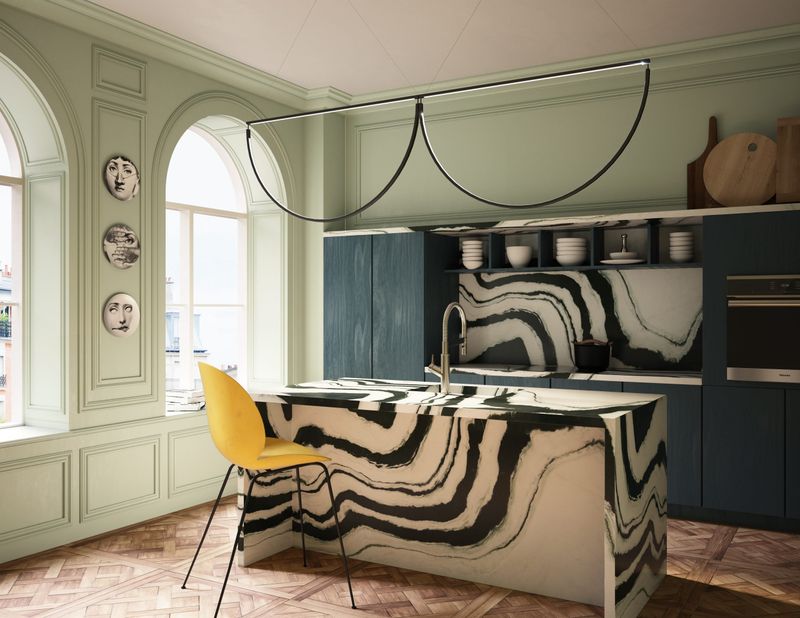 29 Innovative Kitchen Designs Everyone Will Copy Next Year - Decor Hint Dramatic Veined Countertops