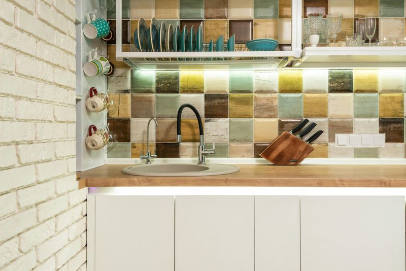 Faded Tile Backsplash