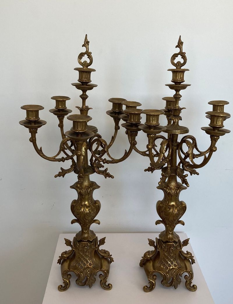Arizona Thrifters Can't Get Enough Of These 15 Vintage Home Finds - Decor Hint Brass candelabra pairs