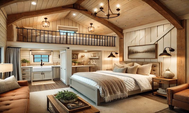 22 Fancy Barndominium Homes That Beautifully Mix Rustic With Modern - Decor Hint Lofted Master Bedroom with Skylights