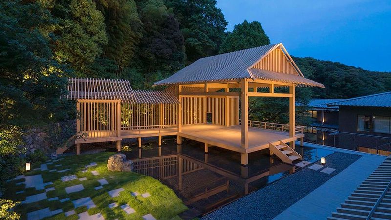 Floating Japanese Forest House in Kyoto's Bamboo Grove