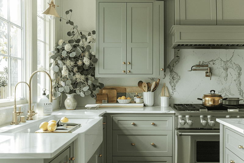 6 Kitchen Shades Falling Out Of Favor In Winder And 9 That Still Work Anywhere - Decor Hint Sage Green
