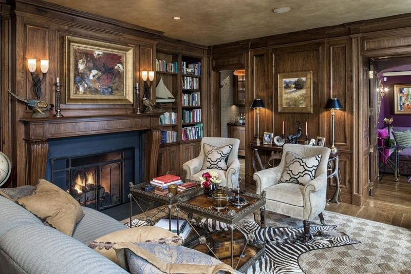 16 Must-See Features Inside This Stunning Connecticut Georgian Colonial - Decor Hint Paneled Library or Study