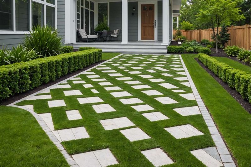 21 Innovative Walkway Designs That Will Spice Up Your Backyard - Decor Hint Turf Between Pavers
