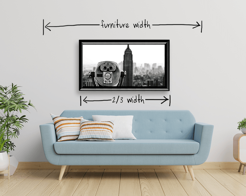 These Are The 22 Things Designers Say You Should Never Put In A Small Living Room - Decor Hint Oversized Art That Overwhelms Wall Space