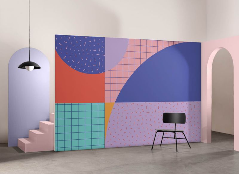 13 Nostalgic 1980s Home Trends Making A Comeback - Decor Hint Geometric Wallpaper Patterns