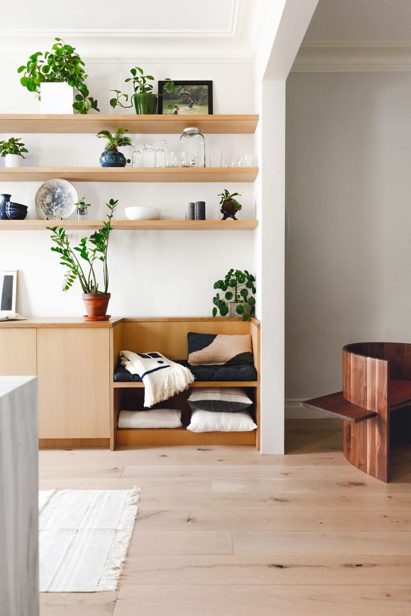 14 Smart Ways To Organize Small Spaces From A Stylish 350 Sq Ft NYC Apartment - Decor Hint Wall-Mounted Shelves