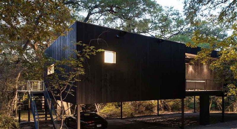 15 Black Homes That Break All The Rules - Decor Hint Floating Forest Fortress
