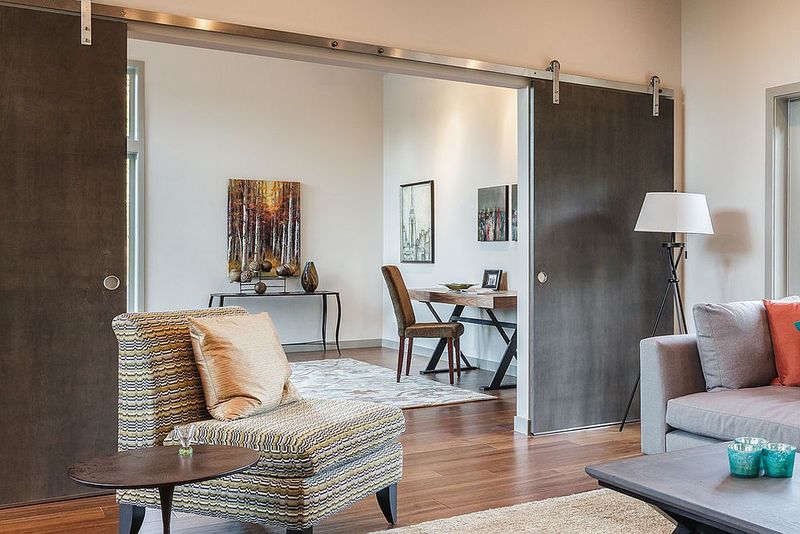 Maximize Your Space 13 Stylish Designs For Small Living Rooms - Decor Hint Sliding Doors Instead of Swing Doors