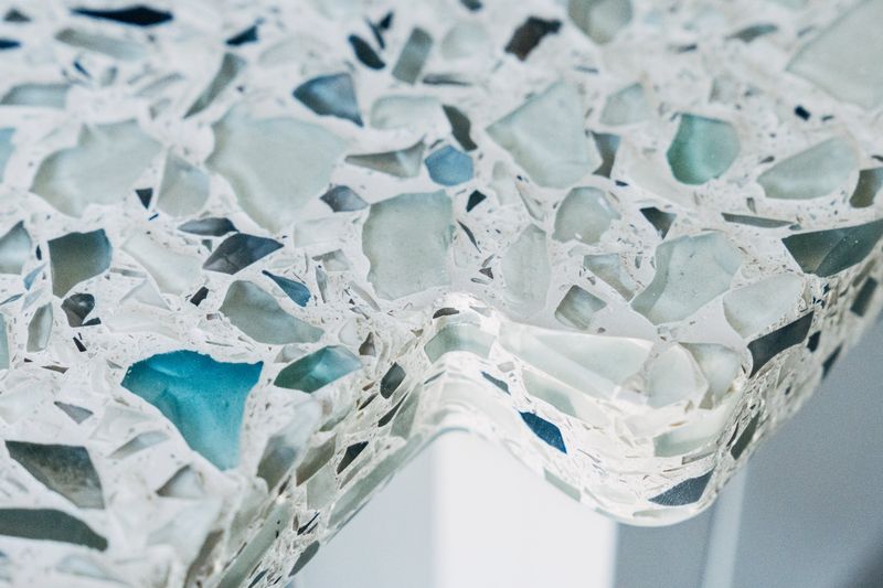 18 Popular Countertop Materials That Are Least Expensive And What To Know About Them - Decor Hint Recycled Glass