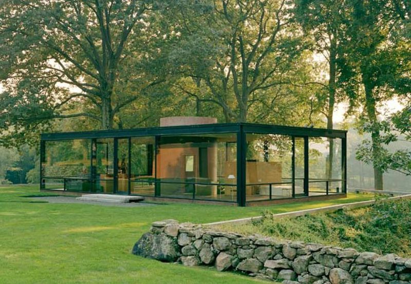 13 Incredible Homes Built Around Nature - Decor Hint The Glass House – Connecticut, USA