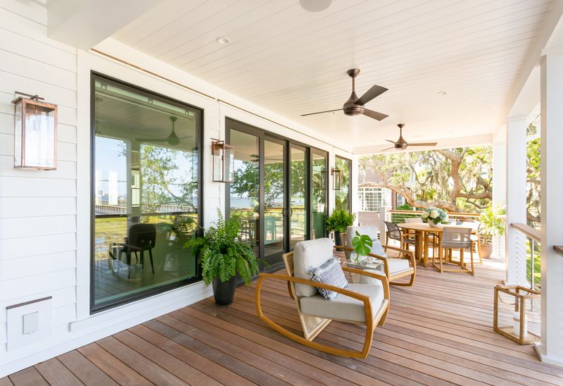 7 Coastal-Chic Porch Trends From South Carolina Beach Cottages - Decor Hint Ceiling Fans That Mimic Boat Propellers
