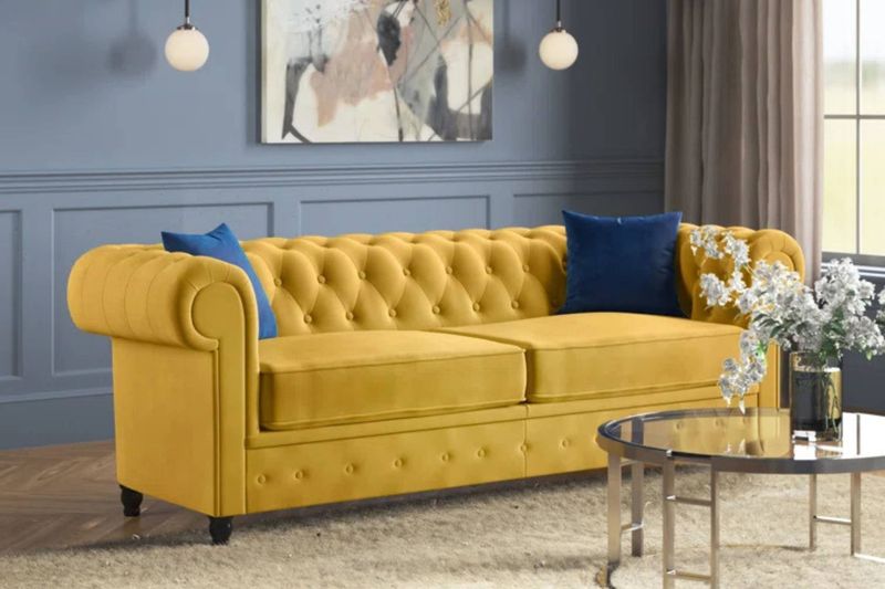 In My Experience, These 10 Sofa Colors Don't Work Well In Oregon Here's What Looks Fresh Instead - Decor Hint Mustard Yellow: Fights Against Our Cool-Toned Light
